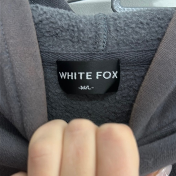 Grey and Purple White Fox Hoodie - Picture 3 of 7